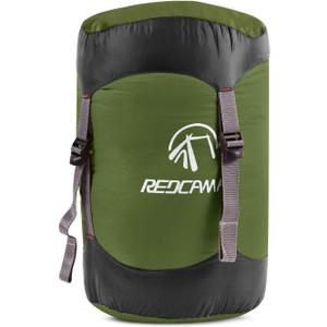 REDCAMP Nylon Compression Stuff Sack, 10L/17L/27L/40L Lightweight Sleeping Bag Compression Sack Great for Backpacking, Hiking and Camping,Blue/Yellow/Army Green/Black (X-Large)