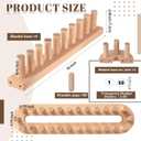 Novabright 64 Inch Chunky Blanket Loom Kit Adjustable Wood Chunky Yarn Loom Knitting Beech Wood No Needle Hand Reusable for Beginners, Home, Craft Gift
