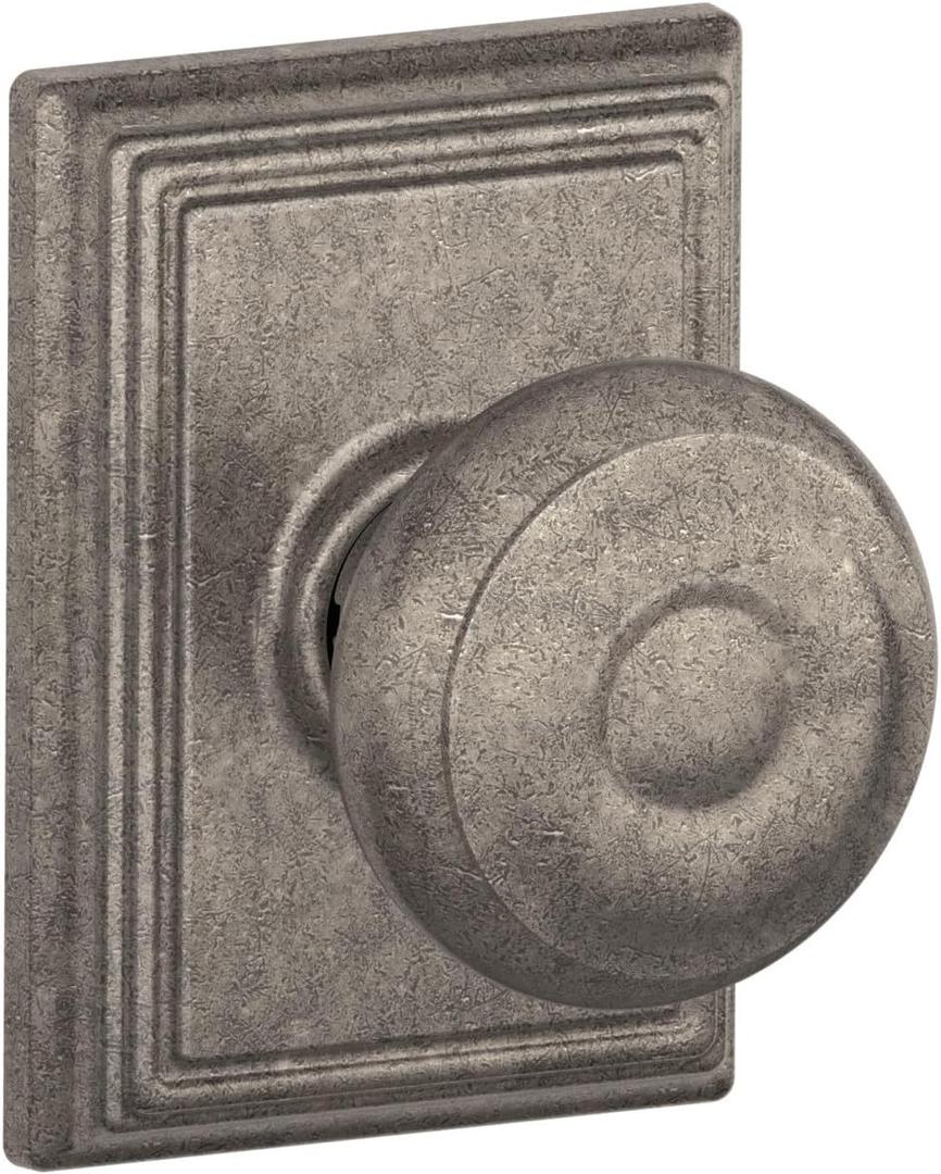 SCHLAGE F10GEO621ADD Addison Collection Georgian Passage Knob, Distressed Nickel