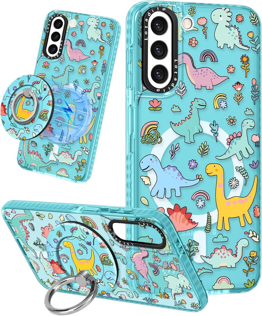 Cute Case for Samsung Galaxy S21 for Women Girls - Funny Design Compatible with Magsafe Magnetic Ring Holder Kickstand Art Dinosaur Fashion Pattern TPU Phone Covers Cute Case for Samsung Galaxy S21 for Women Girls - Funny Design Compatible with Magsafe Magnetic Ring Holder Kickstand Art Dinosaur Fashion Pattern TPU Phone Covers