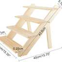NBEADS 4-Tier Wooden Display Stand Riser, 12-Slot Earring Ring Holder Detachable Unfinished Wood Retail Jewelry Card Display Stand with Groove for Crafts Jewelry Storage Display, 15x15.7x12.6