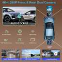 Wireless Carplay Screen for Car 10.26" 4K 360 Rotation Dash Cam Carplay&Android Auto Car Stereo 1080p Backup Camera GPS Navigation/Mirror Link/Voice Control/Siri/FM Satellite Radio Receiver