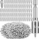 800pcs 4x9mm Carbide Screw Tire Studs Anti Slip Snow Tire Studs Wheel Tyre Anti Ice Snow Spikes for SUV/Tractor/ATV/UTV/Motorcycle, with Installation Tool (Silver)