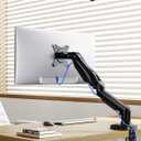 HUANUO FlowLift Single Monitor Mount, 13 to 32 Inch Monitor Arm, Adjustable Monitor Stand, Vesa Mount with Clamp and Grommet Base - Fits 4.4 to 19.8lbs LCD Computer Monitors