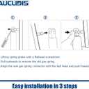 C16-04445 17 inch 55lb/245N Gas Strut Shock Lift Support Spring for Leer Camper Shell Truck Topper Cap Canopy Door Window Toolbox Snugtop Replacement Parts, 4514 SE172P55, Set of 2 by AUCLIDIS
