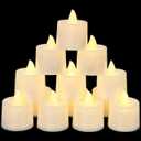 KOABY 25 Pack Flameless Votive Candles, Last 8H+, Warm White Light, No Timer No Flickering