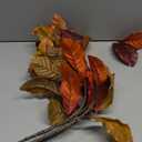 Artificial Magnolia Leaves 26.3" Tall Fake Fall Leaves Stems 3 Pack Faux Fall Leaves Realistic Fall Floral Stems Long Fall Decorations for Home Fireplace Table Centerpieces Décor Autumn Leaf Branches