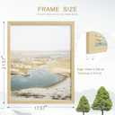 16x20 Picture Frame Set of 4, Natural Solid Wood Picture Frames, Display 16x20 Photos without Mat, Horizontal or Vertical Wall Mounting Poster Frame, Oak Wood Grain