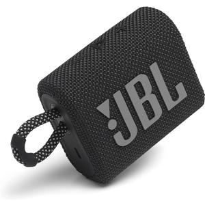 JBL - GO3 Portable Waterproof Wireless Speaker - Black 