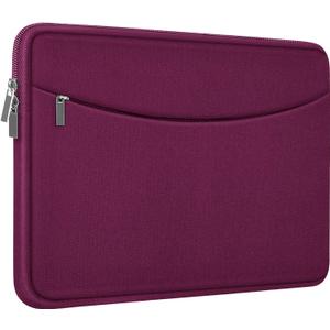 Laptop Sleeve Bag 14 inch, Shockproof Protective Laptop Cover Carrying Computer Bag with Accessory Pocket Portable Computer Case for 14" MacBook, HP, Dell, Lenovo, Acer, Rose Red