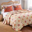 Greenland Home Barefoot Bungalow Topanga Quilt Set, 5-Piece Queen, Multi