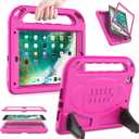 LEDNICEKER Kids Case for iPad 9.7 2018/2017 & iPad Air 2 - Built-in Screen Protector Shockproof Handle Friendly Foldable Stand Kids Case for iPad 9.7 2017/2018 (ipad 5&6) & iPad Air 2 2014 - Rose