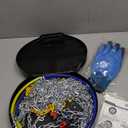 Snow-Chains Auto Fixing 1 Min Quick Fit Easy Installation Tire-Chains, Portable Reusable Universal Emergency Tire Traction Chain for Passenger Car, Pickup Trucks and SUV - Set of 2 (HKN-120)