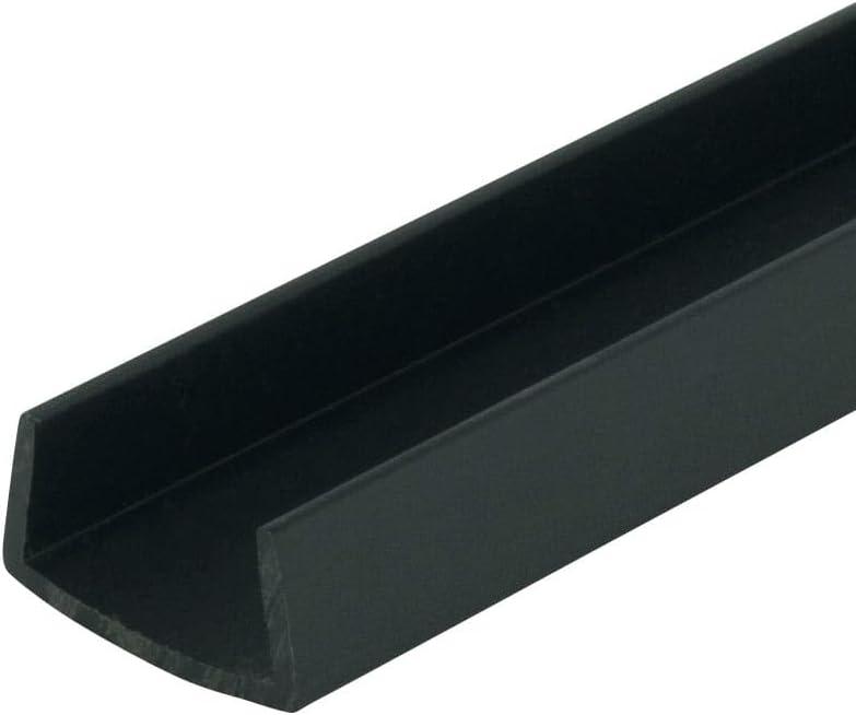 Outwater Plastics Black 3/4'' Styrene Plastic U-Channel/C-Channel 36 Inch Lengths (Pack of 4)