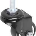 GXYY uoboeuq 1.5 Inch Swivel Caster Wheels PU 360 Degree Threaded Stem Caster Wheel M8 x 25mm, 330lb Total Load Capacity, Pack of 4