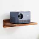 SARUFO Acacia Wood Projector Shelf for Wall Mount, 14.2" x 11" Floating Shelf & Rack Holder for Router, Modem, Cable Box, Compatible with Gaming Consoles Copyright Patent