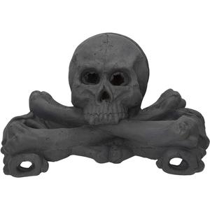 Stanbroil Imitated Human Skulls and Bones Gas Log Decoration, Halloween Decor for Indoor and Outdoor Fireplaces and Fire Pits, 1-Pack, Gray - Patent Pending