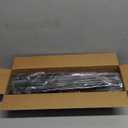 1 Inch Double Curtain Rods for Windows 28in-44in, Heavy Duty Decorative Drapery Rod Adjustable Black Dual Curtain Rod with Brackets for Sliding Glass Door, Patio, Bedroom, Kitchen, Bathroom