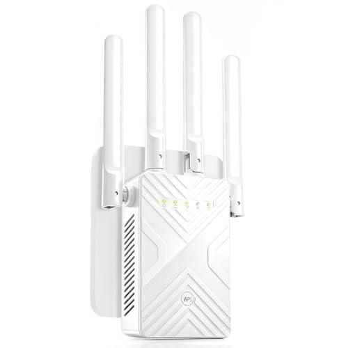 2026 WiFi Extender Signal Booster for Home, 8X Faster Long Range Internet Repeater, Covers Up to 15,888 Sq. Ft, Wireless Router Amplifier with Ethernet Port, Supports 99% Devices, 1-Tap Setup