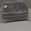 Toddler Booster Seat for Dining Table Kitchen Chair, Non-Slip with Backrest and Adjustable Straps, Portable Travel Child Kids Booster Seat for Eating (Light Grey)