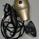 REVLON 1875W Compact Folding Handle Hair Dryer | Great for Travel (Gold/Black)