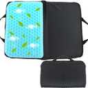 Portable Compact Seat Cushion (14.5" x 10.6") Foldable Travel Cushion, for Airplane Seats, Camping, Stadium, Cinema, Garden Benches Seat Cushion (Black)