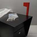 Large Locking Mailbox for Outside, RAINHOL All-Metal Modern Security Mailbox with 2 Keys, 21" x 11.2" x 10.5", Black