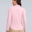 Women's Golf Shirts Lightweight UPF 50+ Long Sleeve Shirts UV Protection Quick Dry Cool Polo Shirts for Women Work Outdoor (Pink, S)