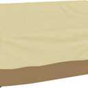 iCOVER Patio Sofa Loveseat Cover, Rainproof Outdoor Furniture Set Covers Waterproof Deep Lounge Protection, Easy On/Off, Buckles Drawstring Design,90"x34"x32" (LxDxH) (Sand)