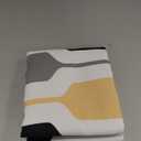 DriftAway Riley Geo Lined Window Curtain Valance Mid Century Geometric Pattern 2 Layers Rod Pocket 52 Inch by 14 Inch Plus 2 Inch Gold Black Gray