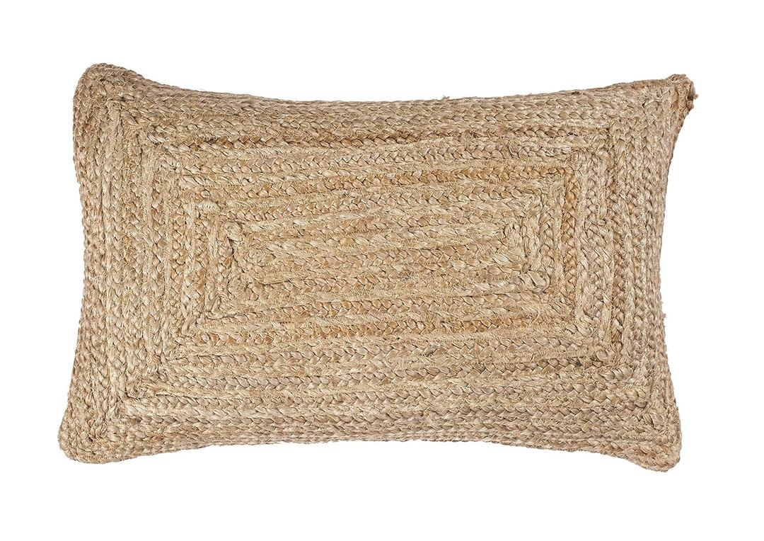 Handmade Braided Natural Jute Cushion Cover for Home Bed Room Living Room Pillow Case Decor Use 2 Pcs  
16x24 Inch