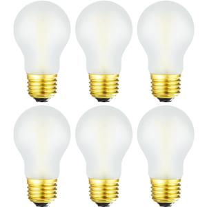 Frosted A15 Led Bulbs 8W Dimmable E26 Bulb 75 Watt E26 Edison Light Bulbs 4000K Daylight AC120V 800LM A15 Bulb for Ceiling Fan, Fridge, Wall sconces, Desk lamp, Pack of 6