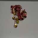 2 Pcs Christmas Plaid Bows with Pine Cones Needles and Bell Hanging Christmas Decoration Buffalo Plaid Bows Xmas Wreath Tree Toppers Bow for Kitchen Cabinet Holiday Party Decor(Red Black)