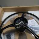 VOLISUN Low Profile Ceiling Fans with Light and Remote, 20in Fandelier Ceiling Fan with Lights, 3000K-6500K Dimmable Flush Mount LED Fan Light, Black Bladeless Ceiling Fans with Lights for Bedroom