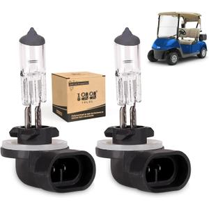 10L0L Halogen Headlight Bulb for EZGO 1994-up and Club Car DS 1999 up & Precedent 2004-up,12V 37W 886 Golf Cart Light Bulbs, OEM# 101988101, 74004G01 (Pack of 2)