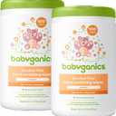 Babyganics Alcohol-Free Hand Sanitizing Wipes, Mandarin, Kills 99.9% of Common Bacteria, Moisturizing, 200 Count, (100 Count, 2 Pack), Packaging May Vary, Best By 10, 2026