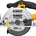 DEWALT 20V MAX Circular Saw, 6-1/2-Inch Blade, 460 MWO Engine, 0-50 Degree Bevel Capability, Bare Tool Only (DCS391B) (Yellow)