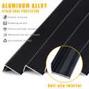 10 Pcs 36in x1.2in Stair Edge Protector,Aluminum Alloy L-Shaped Non-Slip Metal Stair Nosing,Indoor Outdoor Waterproof Tread Stair Nose Molding Stair Edging Stair Edge Trim (3Ft,Black,10 Pcs)