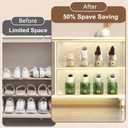 10Pack Shoe Slot Organizers Clear Shoe Stacker Organizer for Closet Shoe Holder Space Saver Rack Storage for Closet (Clear, 10Pack)