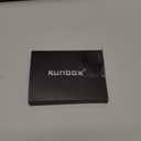 RUNBOX Money Clip Wallets for Men,Slim Leather Mens Bifold Wallet,RFID Blocking Front Pocket Wallet,Thin Credit Card Holder with Gift Box (Carbon Black&Orange)