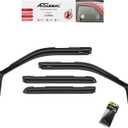 Durable Side Window Vent Visor Deflectors Compatible with Ford F-150 2015-2022 SuperCrew, in-hannel Rain Guards, Dark Smoke, 4 pcs. - FDF15015CIN