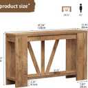 Console Table for Entryway, 47 Inches Narrow Sofa Table Behind The Couch, Farmhouse Wood Entry Table with Storage Shelves for Hallway Foyer Living Room, Rustic Wood Grain, 47.24"W