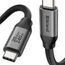 Silkland USB 4 for Long Thunderbolt 4 Cable 16.5FT/5M, 20Gbps Data Transfer, Supports 5K/4K@60Hz, 240W PD 3.1 Charging, USB C Video Cable Compatible for Thunderbolt 3, MacBook, SSD, Docking,VR Headset