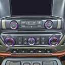 Voodonala for Silverado Radio AC Knobs Air Conditioner Switch Button Center Console Switch Knob Cover Trim for 2014-2018 Chevy Silverado GMC Sierra Accessories Aluminum Alloy, Purple 8pcs