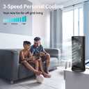 Dr. Prepare Desk Fan Tower Fan Cooling Fan, Portable Oscillating Fan with 3-Speed Options, Dual Air Circulation, 110° Oscillation, 3 Timers, Table Fan for Bedroom Dorm Room Office Desktop, 13 inch