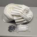 Pinch Pleated Linen 90 Inch Curtains 100 Inch Width for Living Room Divider Light Filtering Semi Sheer Cream Extra Wide Patio Curtains for Sliding Door Balcony Floor to Ceiling Picture Window 100x90 (Natural)