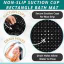 ENKOSI Bath Mat 40 x 16 Inch Extra Long Non Slip Bathtub Mat Anti Slip Black Shower Mat with Suction Cups Bathroom Mat for Tub and Smooth Shower Floors (Black 40x16)