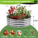 DIIYIV 3Pack 3x3x1ft Galvanized Raised Garden Bed, Planter Raised Garden Beds Outdoor, Round Clearance Raised Garden Beds for Gardening Vegetables