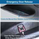 Door Side Pocket Storage Box Insert Tray for Tesla Model Y Juniper 4PCS 2026 2025 Door Pocket Liner with Emergency Release Access for Model Y Juniper Accessories Full-Cover TPE (Juniper-upgrade)