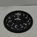 Metal Wall Clock Black Size 18 in (No Brand)